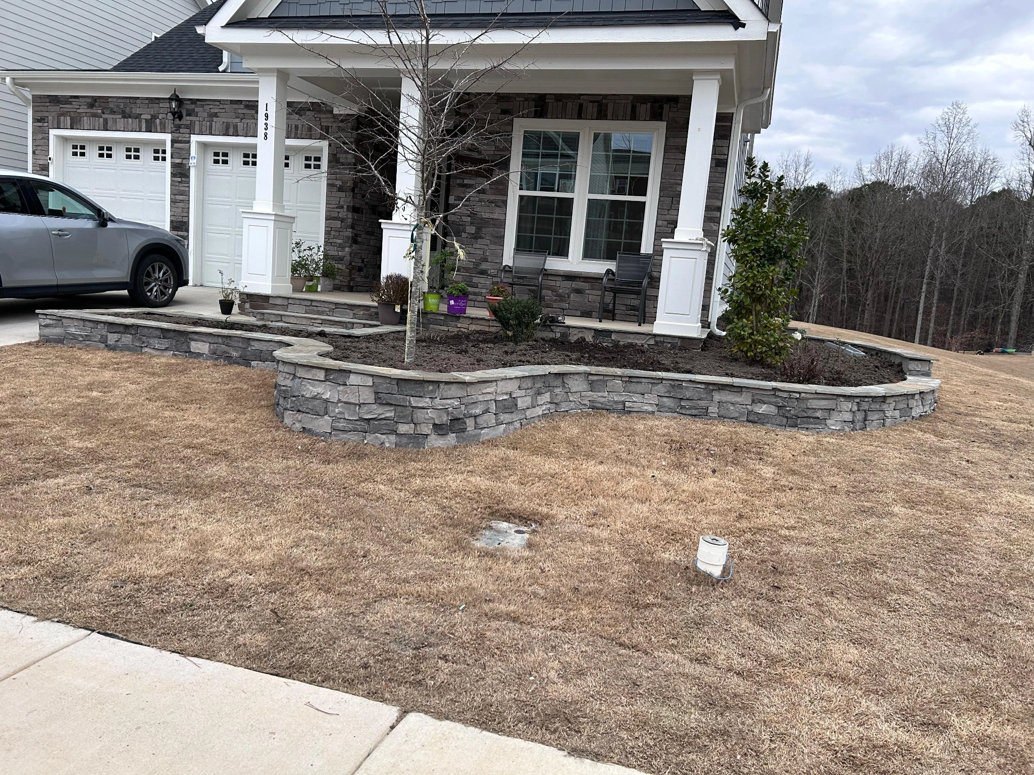 Retaining wall construction